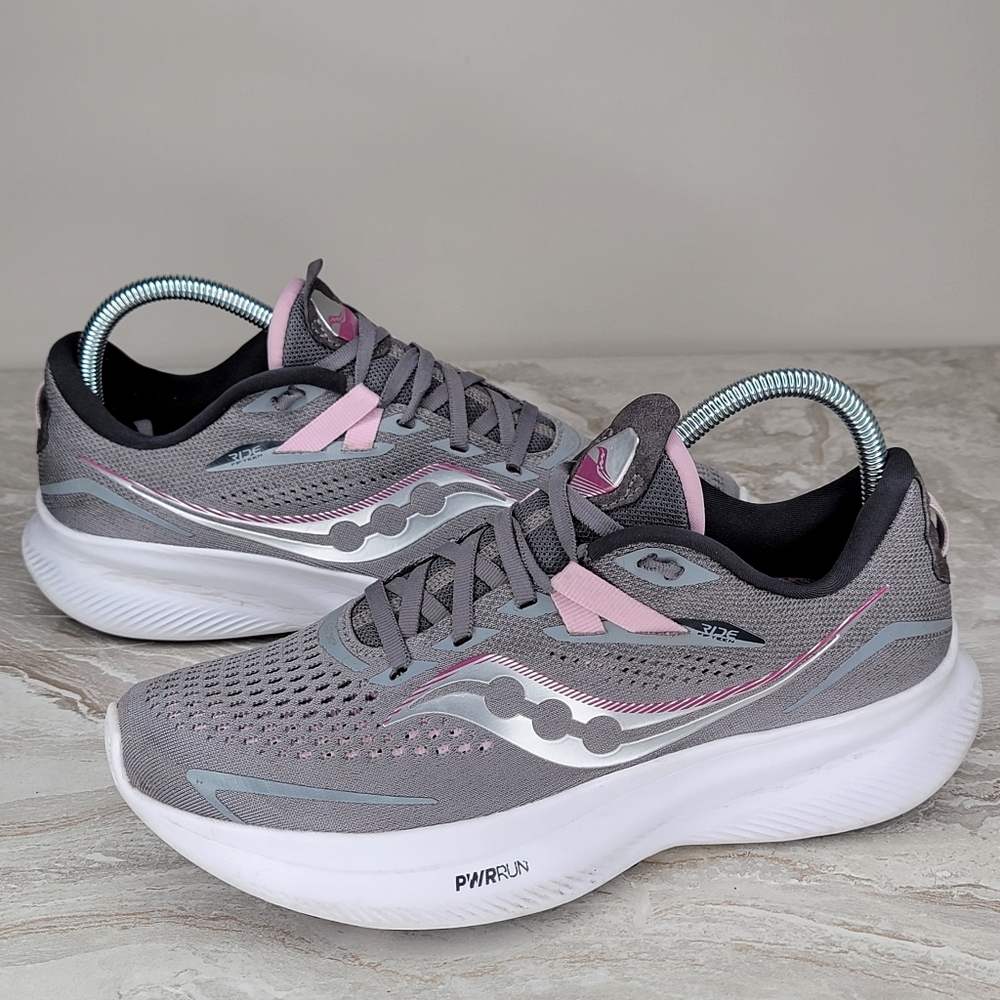 Saucony Ride 15 Power Run Running Walking Athletic Shoes Women's Size 8 Wide